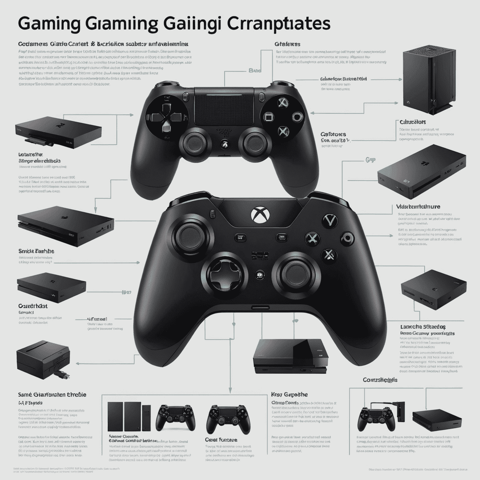 An infographic comparing key features of the latest gaming consoles, including processing power, storage capacity, and backward compatibility